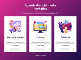 Agenzia Di Social Media Marketing - Ispirazione Per Il Modello Di Una Pagina
