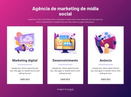 Agência De Marketing De Mídia Social - Design Criativo De Sites Multiuso