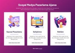 Sosyal Medya Pazarlama Ajansı Açılış Sayfası Şablonu