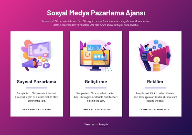 Sosyal medya pazarlama ajansı CSS Şablonu