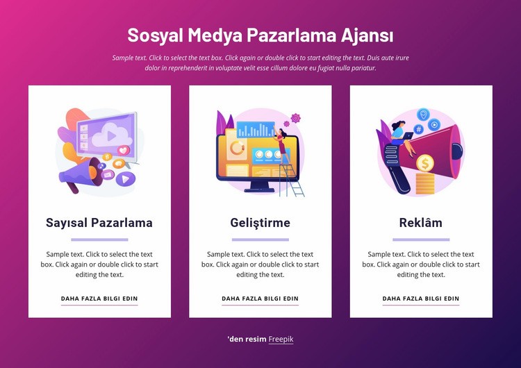 Sosyal medya pazarlama ajansı Şablon