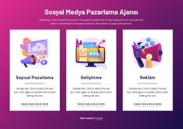 Sosyal Medya Pazarlama Ajansı - Yaratıcı, Çok Amaçlı Site Tasarımı
