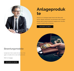 Anlageprodukte - HTML-Webvorlage