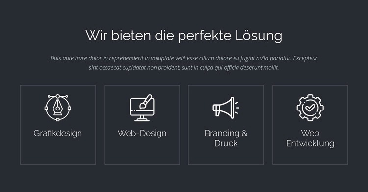 Perfekte Weblösungen Website Builder-Vorlagen