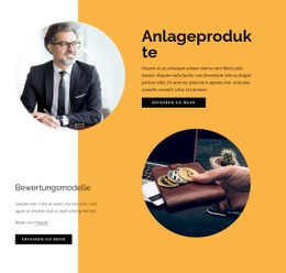 Anlageprodukte - Kostenloses Website-Design