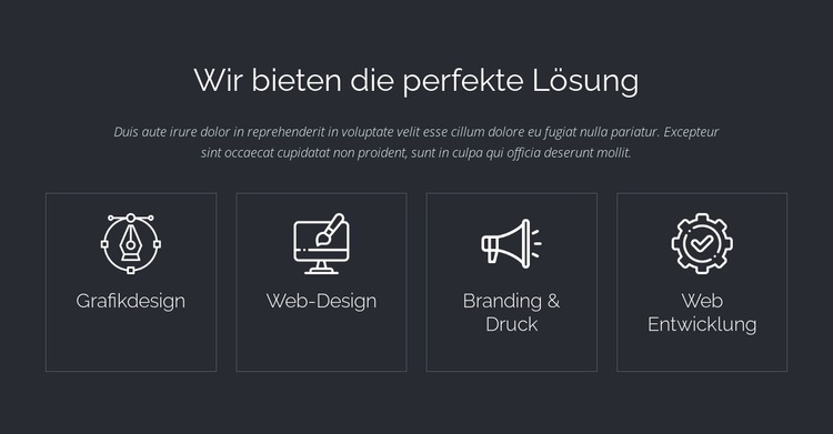 Perfekte Weblösungen Website-Vorlage