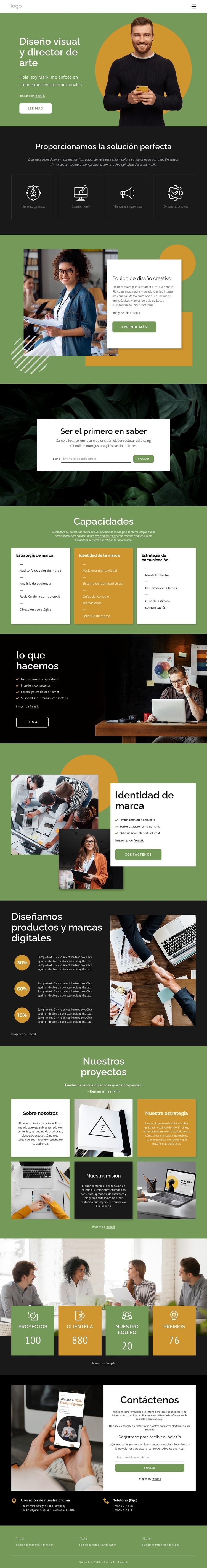 Diseñadores visuales Creador de sitios web HTML