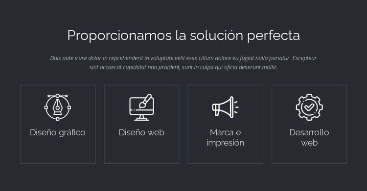 Soluciones web perfectas Plantillas de creación de sitios web