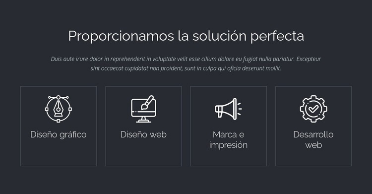 Soluciones web perfectas Maqueta de sitio web