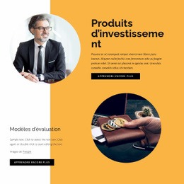 Produits D'Investissement - Conception De Sites Web Gratuite