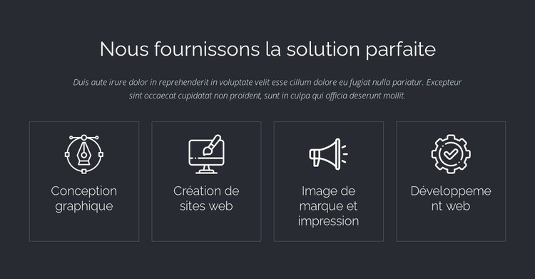 Des solutions Web parfaites Conception de site Web