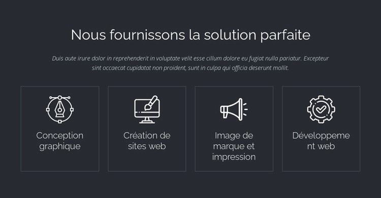 Des solutions Web parfaites Modèles de constructeur de sites Web