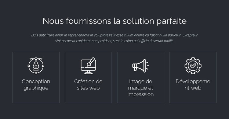 Des solutions Web parfaites Maquette de site Web