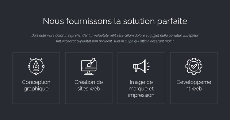 Des solutions Web parfaites Modèle HTML5