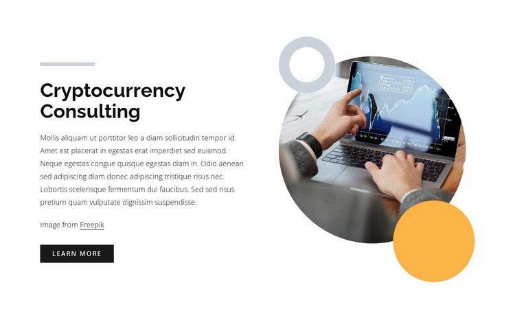 Cryptocurrency consulting Homepage Design