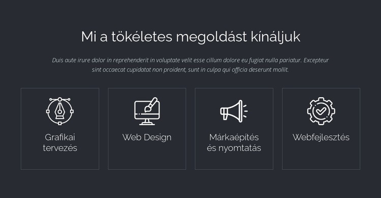 Tökéletes webes megoldások CSS sablon