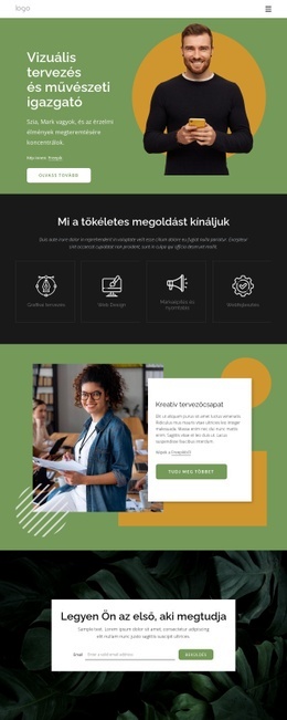 Látványtervezők – Mobilwebhely-Sablon