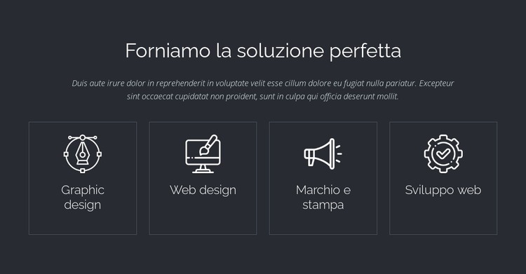 Soluzioni web perfette Modello HTML