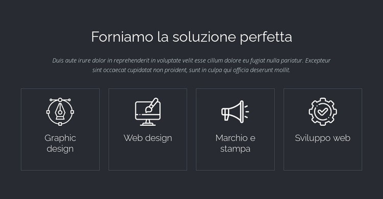 Soluzioni web perfette Un modello di pagina