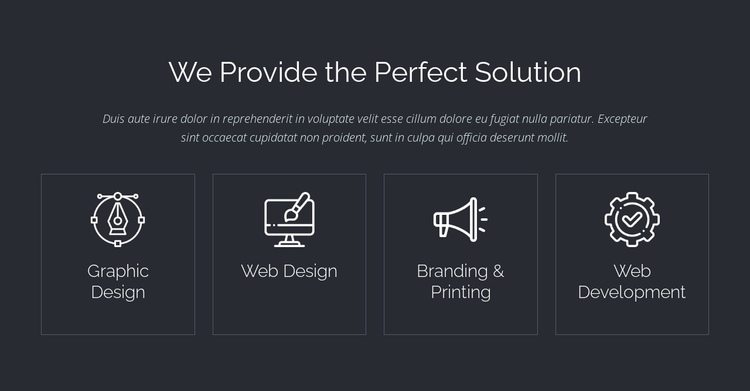 Perfect web solutions One Page Template