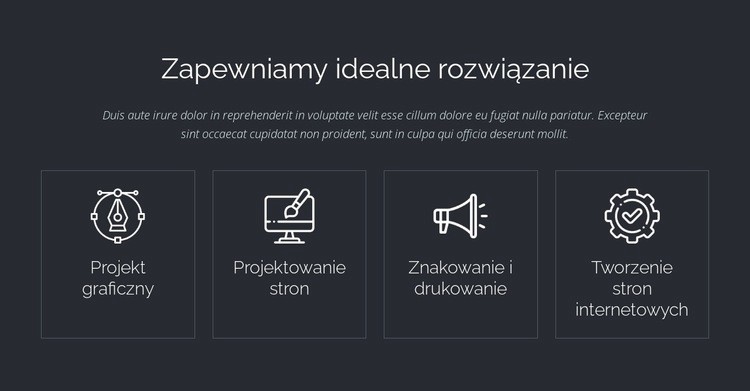 Doskonałe rozwiązania internetowe Makieta strony internetowej