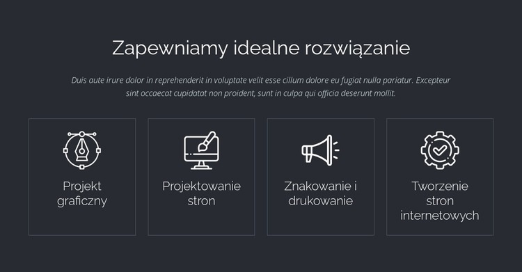 Doskonałe rozwiązania internetowe Szablon