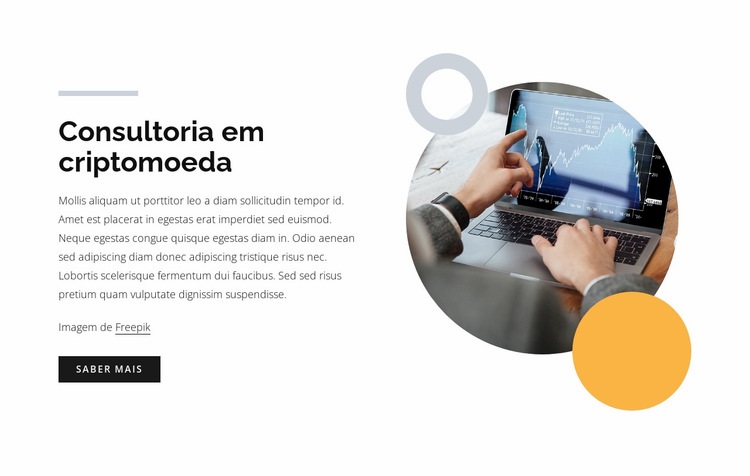 Consultoria de criptomoeda Construtor de sites HTML