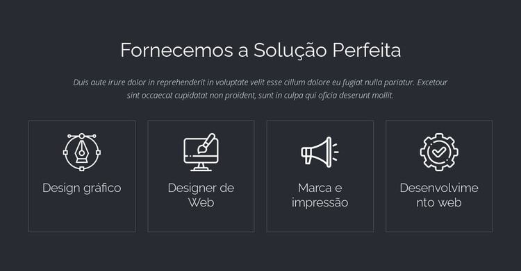 Soluções web perfeitas Modelo HTML