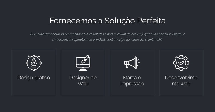 Soluções web perfeitas Modelo HTML5