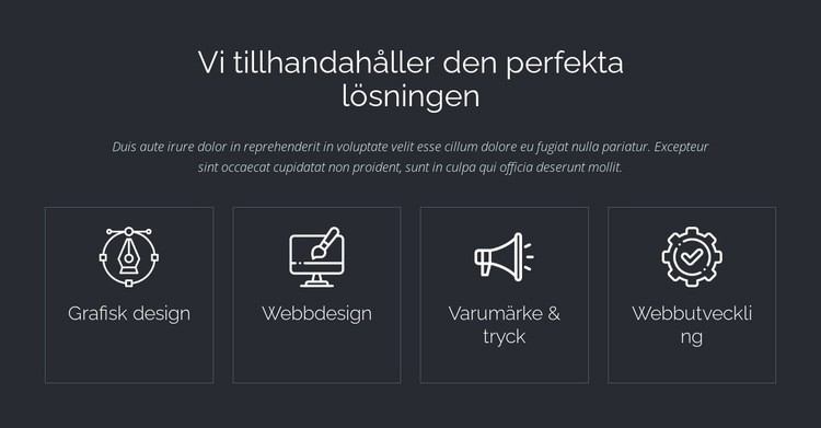 Perfekta webblösningar CSS -mall