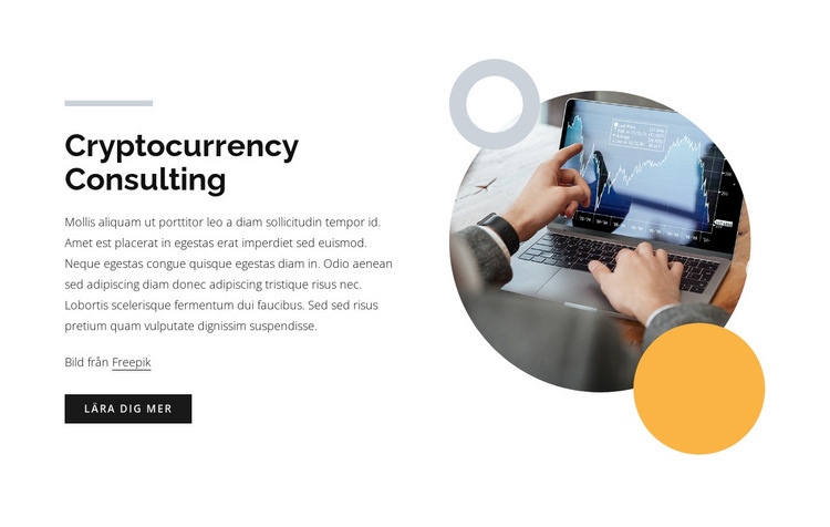 Rådgivning inom kryptovaluta HTML-mall