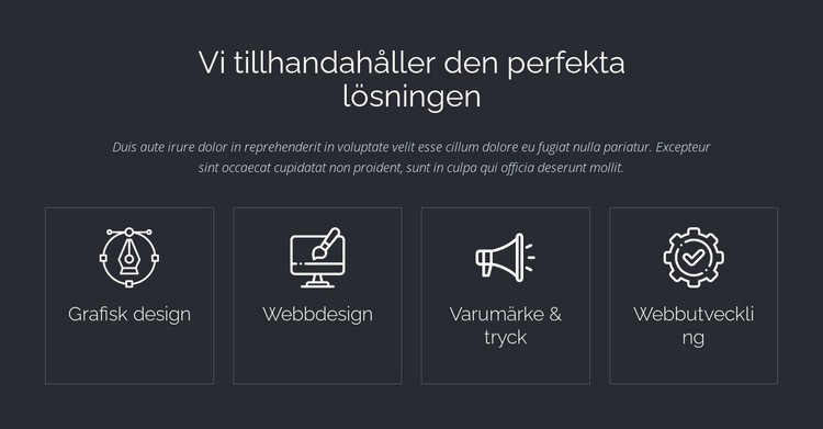 Perfekta webblösningar Mall