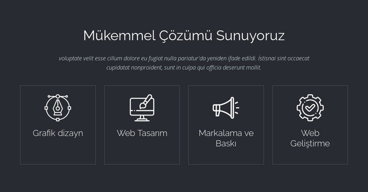 Mükemmel web çözümleri Html Web Sitesi Oluşturucu