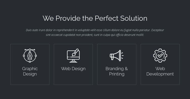 Perfect web solutions Website Mockup