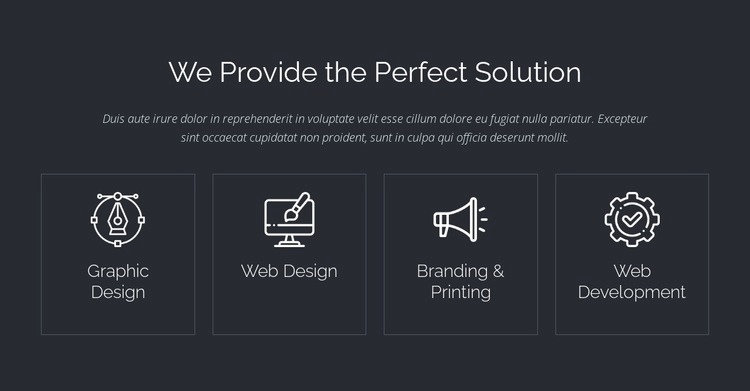 Perfect web solutions Wix Template Alternative