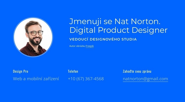 Návrhář digitálních produktů Šablona CSS