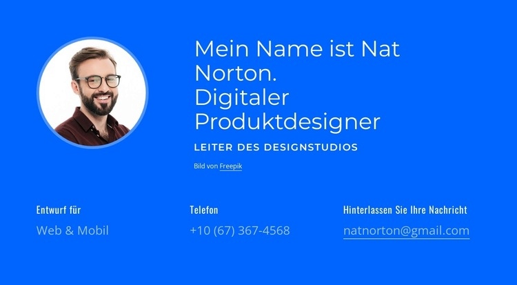 Digitaler Produktdesigner Website Builder-Vorlagen