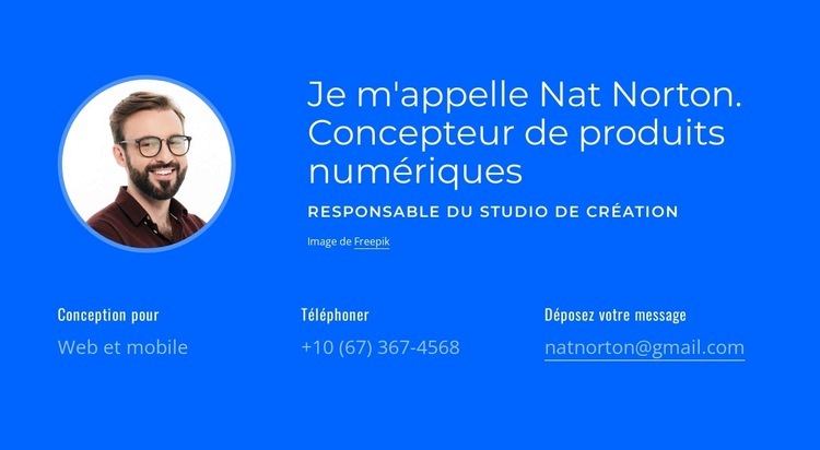 Concepteur de produits numériques Créateur de site Web HTML