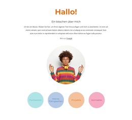 Benutzerdefinierte Schriftarten, Farben Und Grafiken Für Hallo Block Mit Hyperlinks