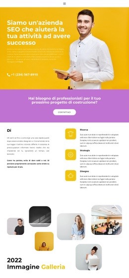 Missione E Scopo - Mockup Del Sito Web Reattivo