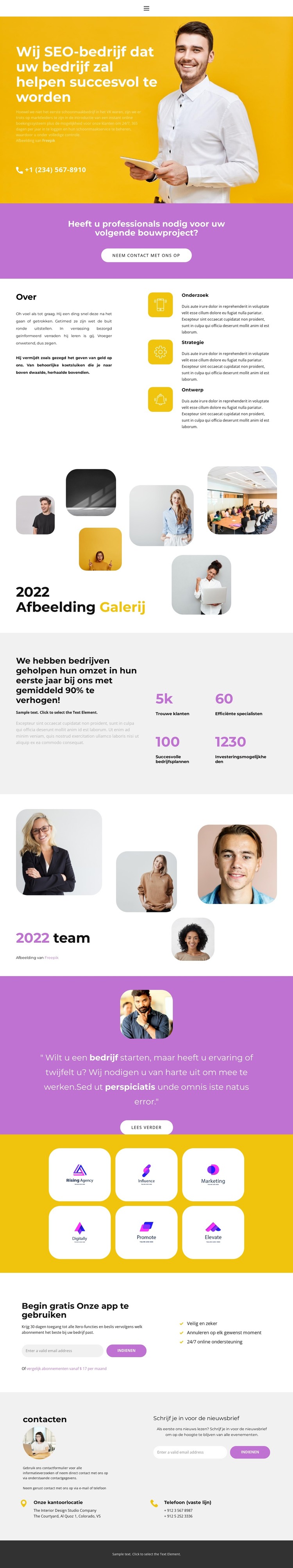 Missie en doel HTML-sjabloon