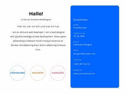 Hallo Block Mit Kontakten – Joomla-Website-Template