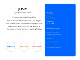 Diseño De Sitio Web Para Hola Bloque Con Contactos