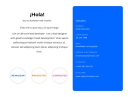 CSS Gratuito Para Hola Bloque Con Contactos