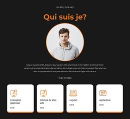 Bloc À Propos De Moi Avec Icônes - Conception De Sites Web Gratuite