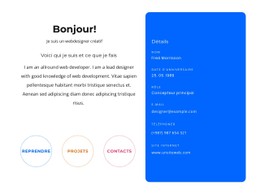 CSS Gratuit Pour Bonjour Bloc Avec Contacts