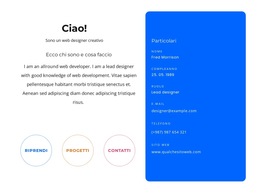 Funzionalità Di Layout Per Ciao Blocco Con I Contatti