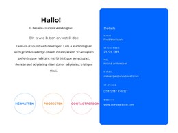 Gratis CSS Voor Hallo Blok Met Contacten
