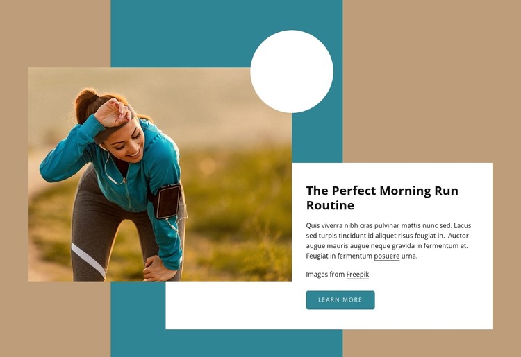 Morning run routine CSS Template