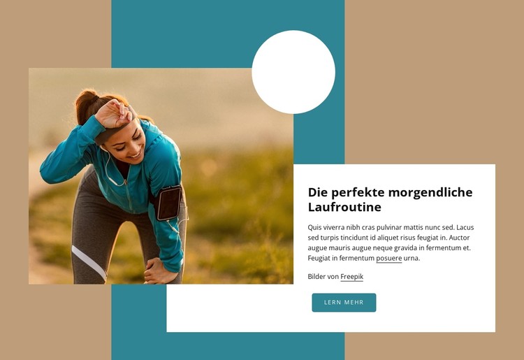 Laufroutine am Morgen CSS-Vorlage